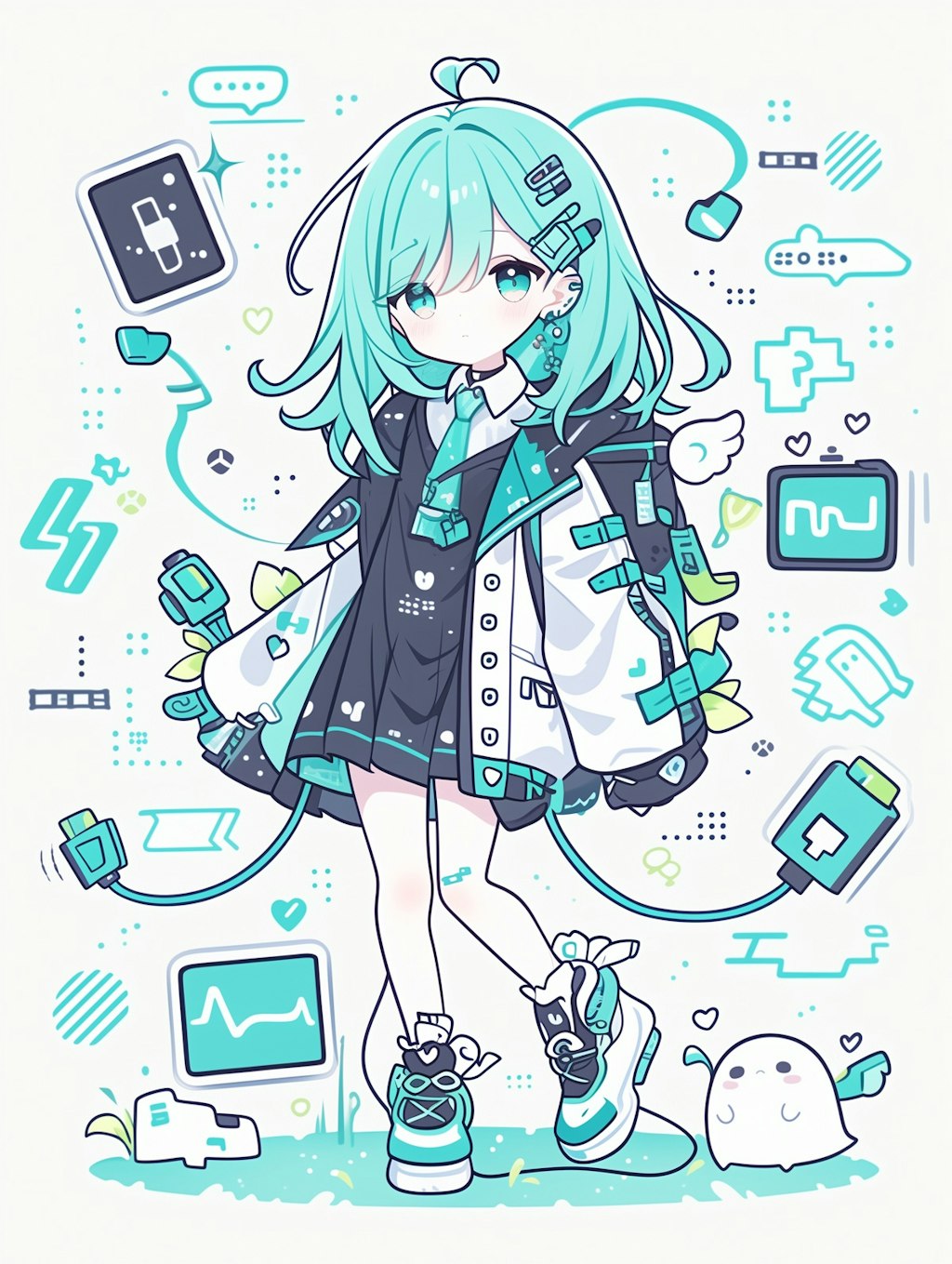 充電中..少女