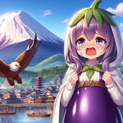 【謎画像】富士の麓で鷹に狙われるナスビちゃん