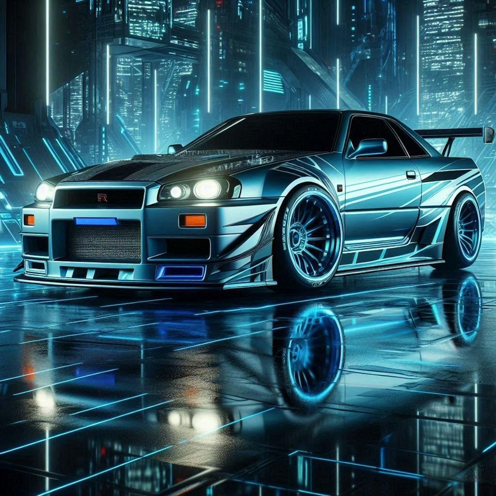 もしもR34GT-Rが未来まで生き残ったら❔　パンパカパーン