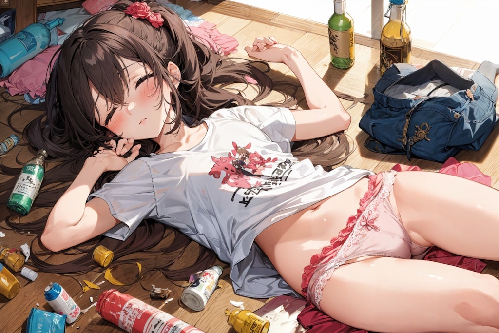 汚部屋と飲んだくれ少女