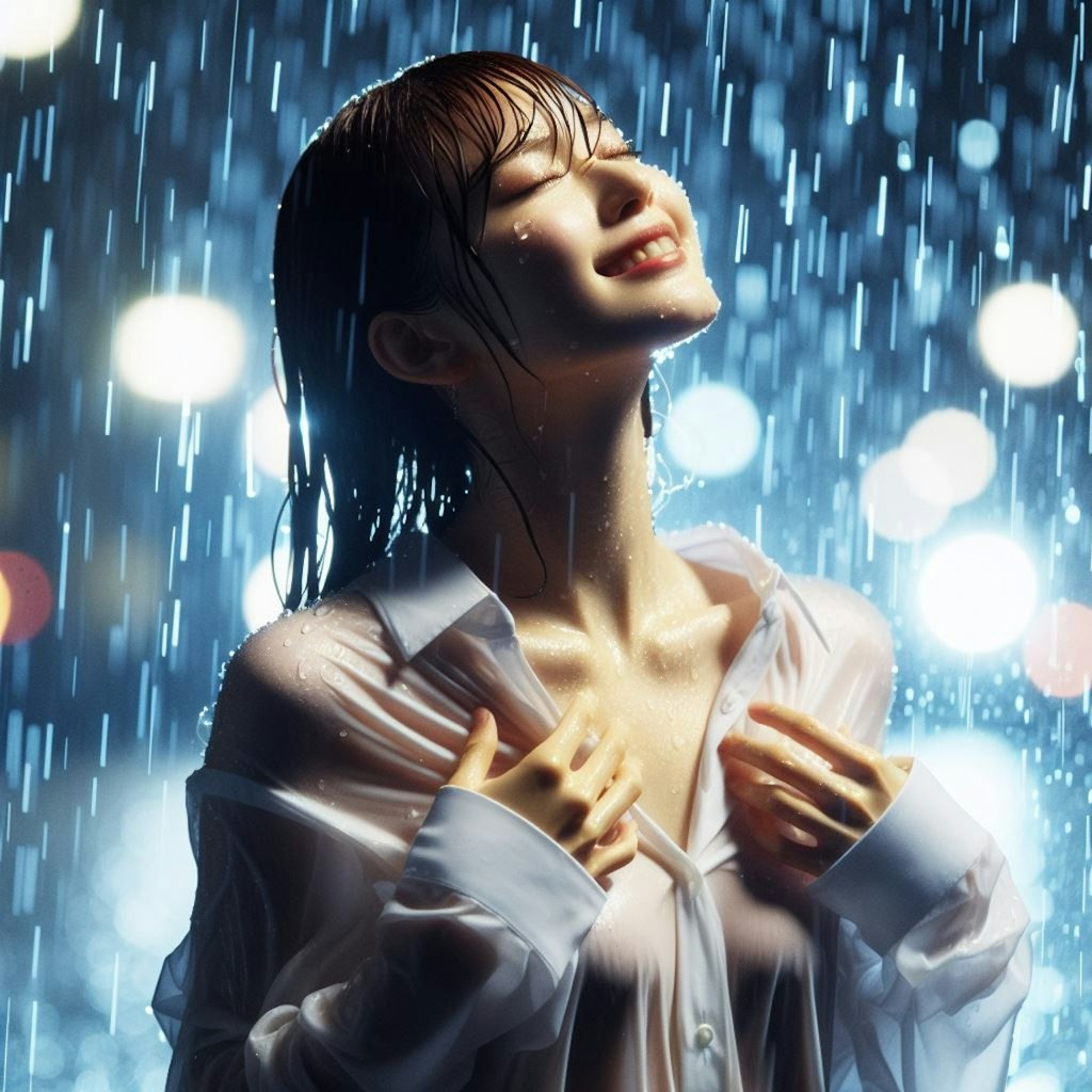 雨の女子