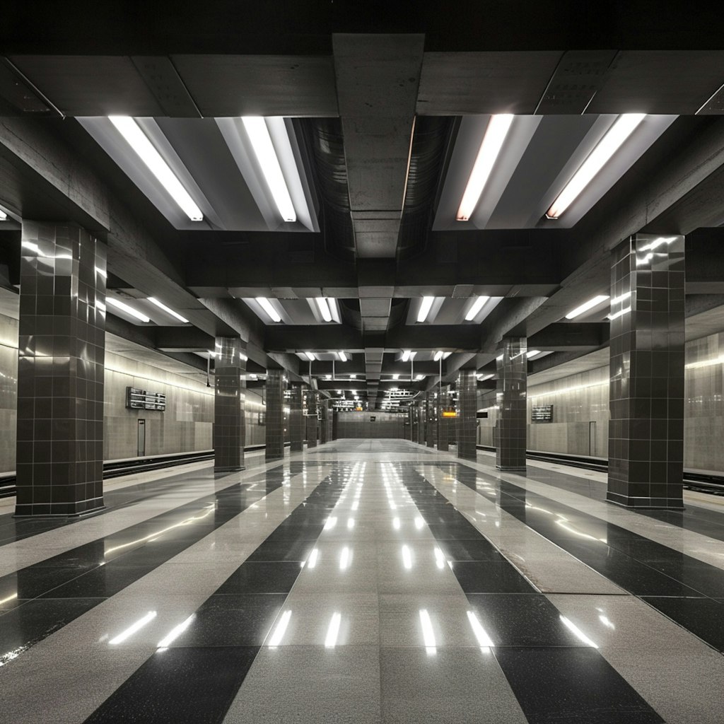 地下鉄の終電の終点でよくある風景
