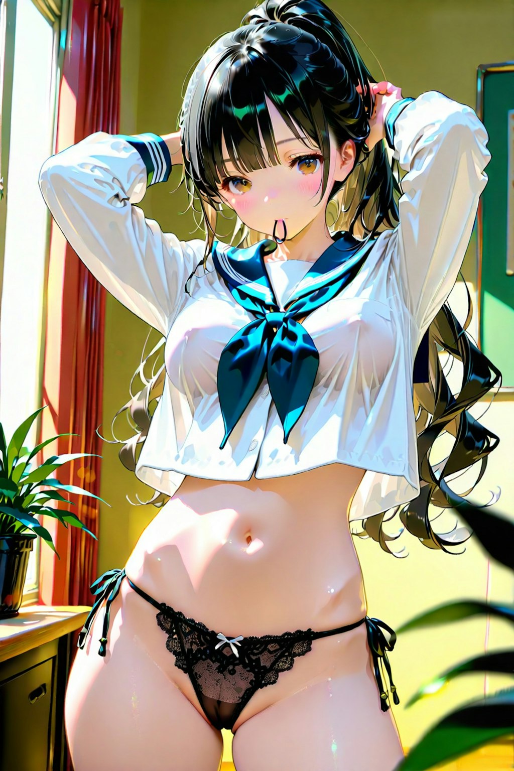 朝の着換え中