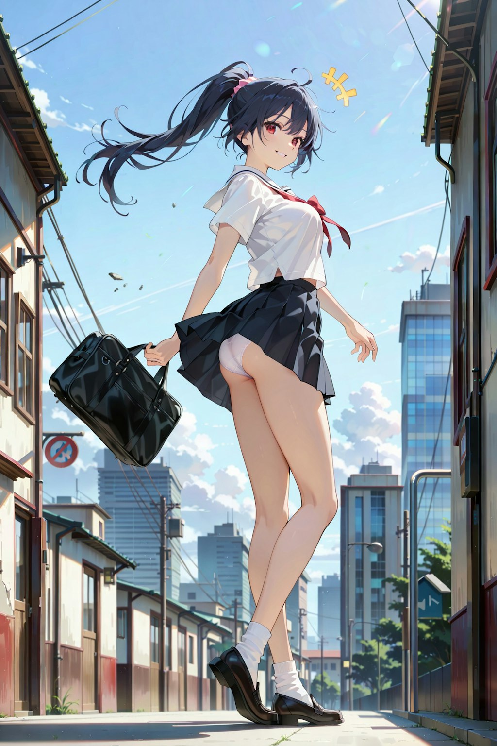 パンチラ登校撮影会 Y619