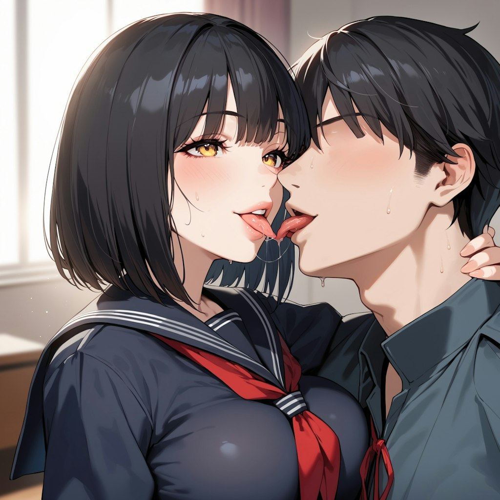 キスする南條美咲 2