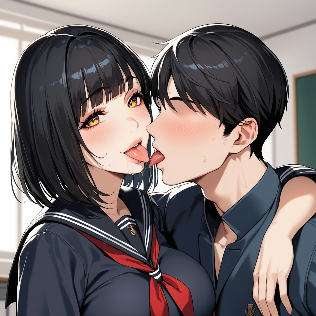 キスする南條美咲 2