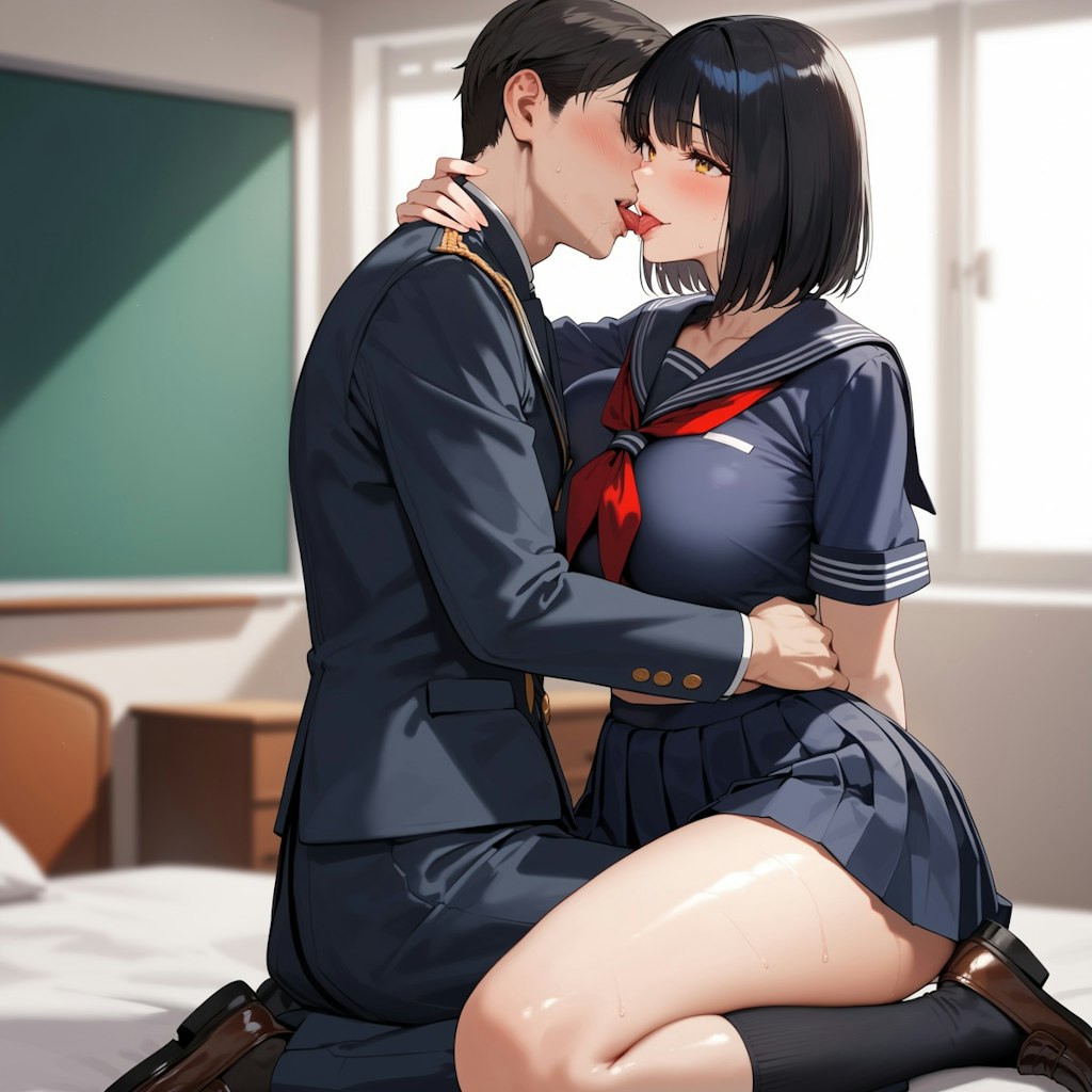 キスする南條美咲 2