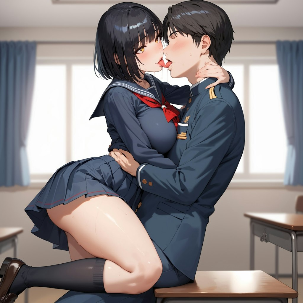 キスする南條美咲 2