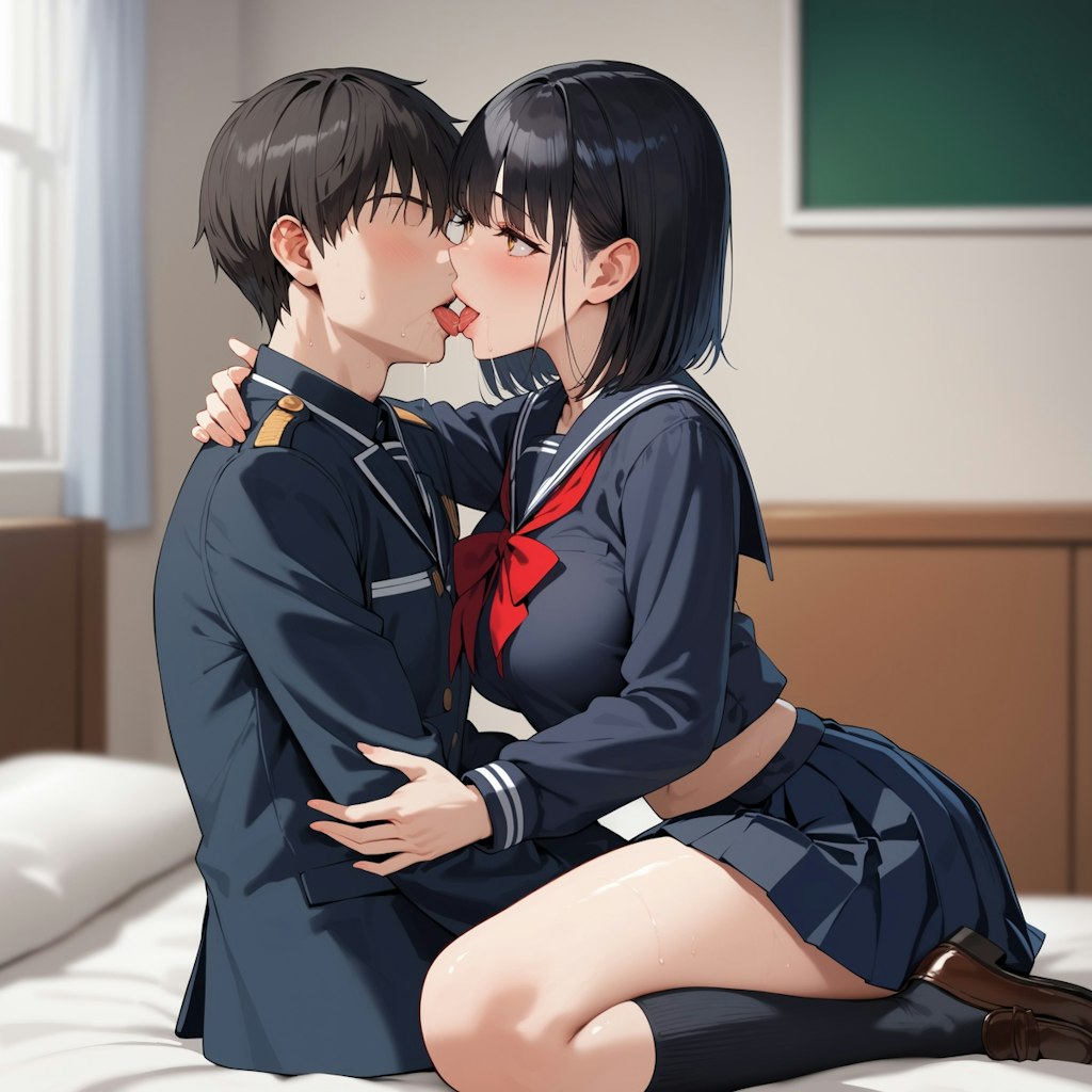 キスする南條美咲 2