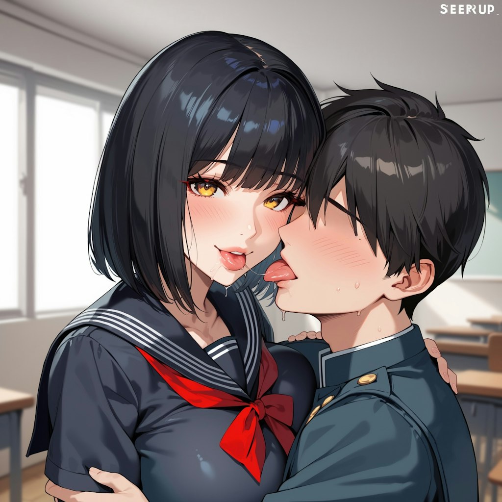 キスする南條美咲 2