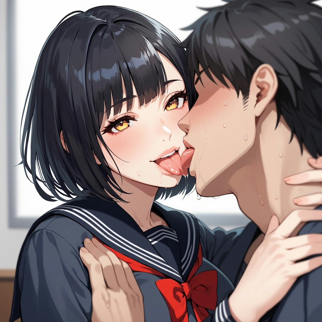 キスする南條美咲 2