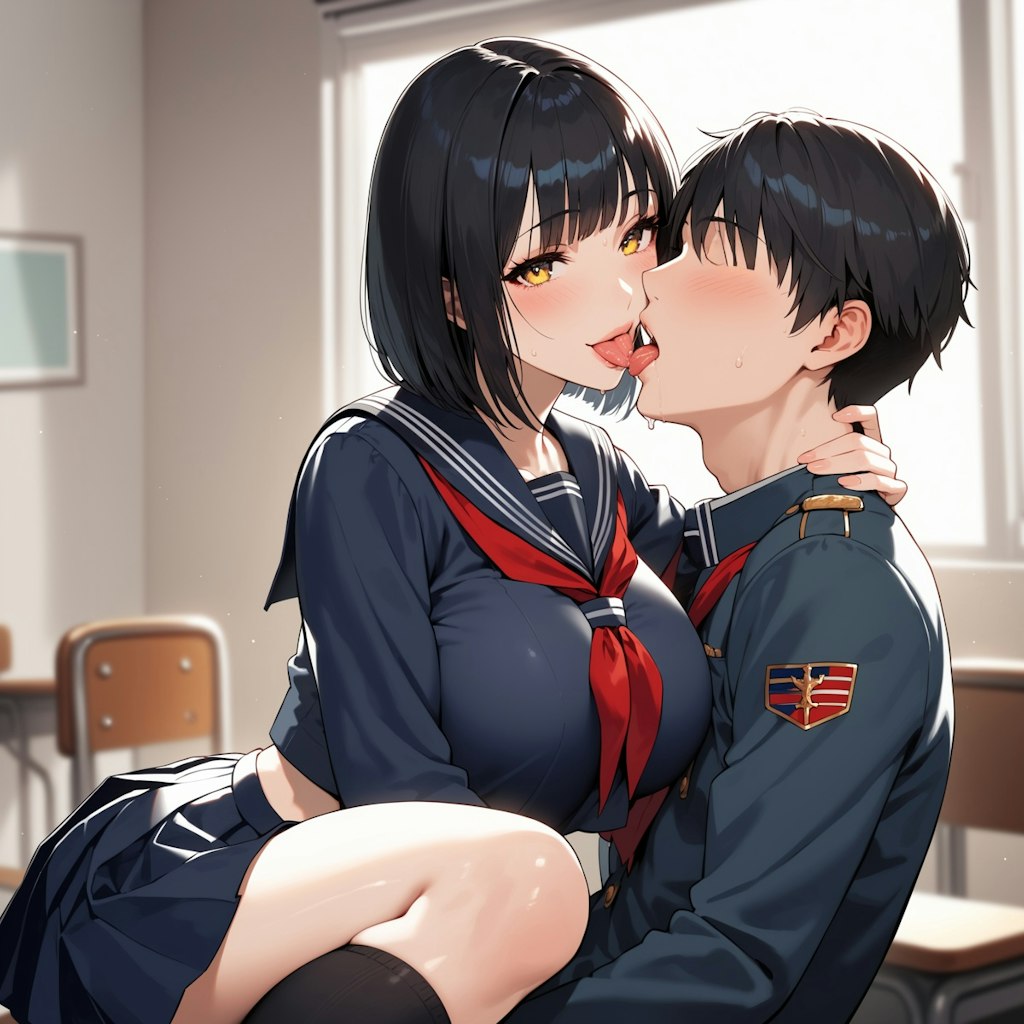 キスする南條美咲 2