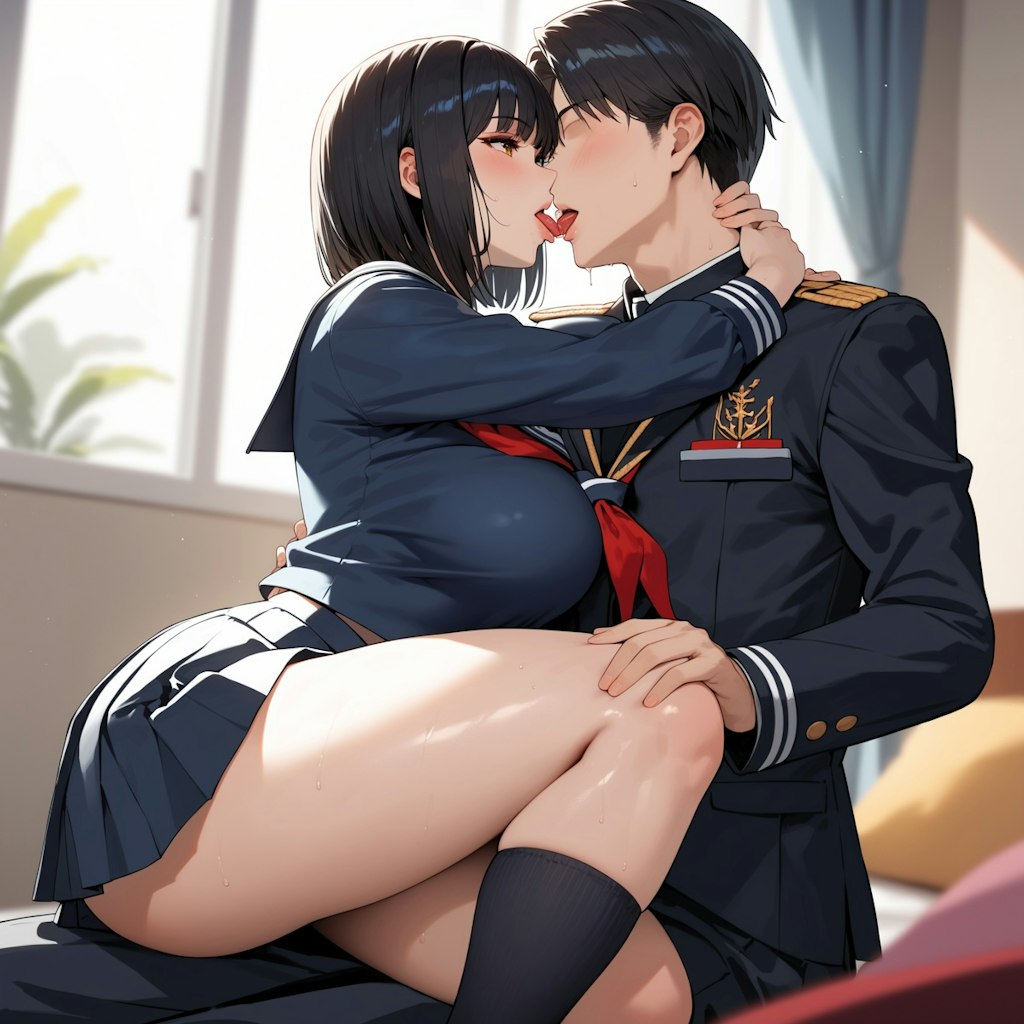 キスする南條美咲 2