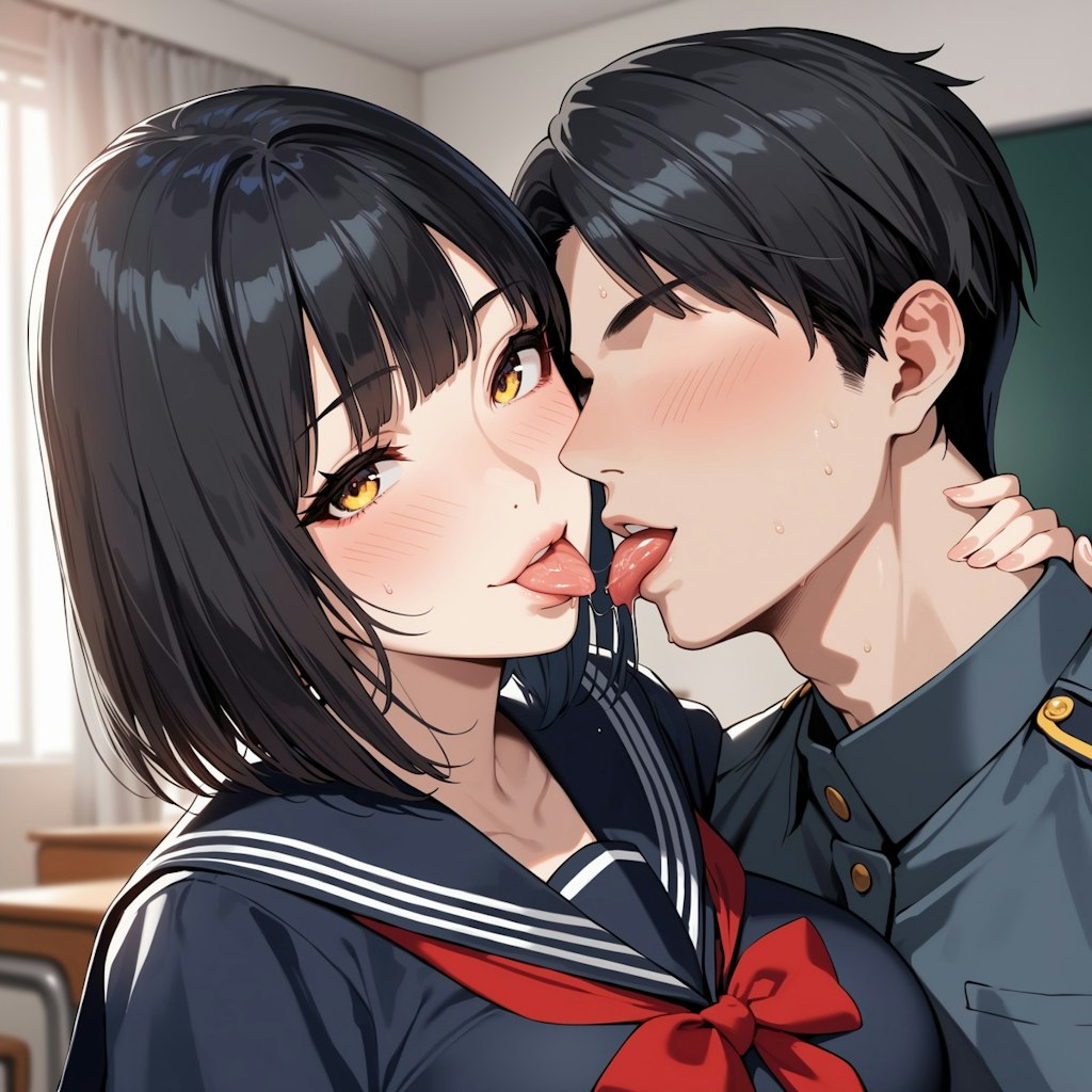 キスする南條美咲 2