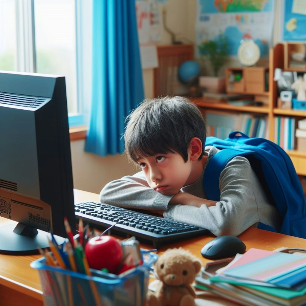 自作パソコンを組み立てる少年