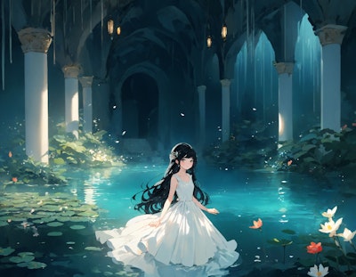 地底湖の純白姫