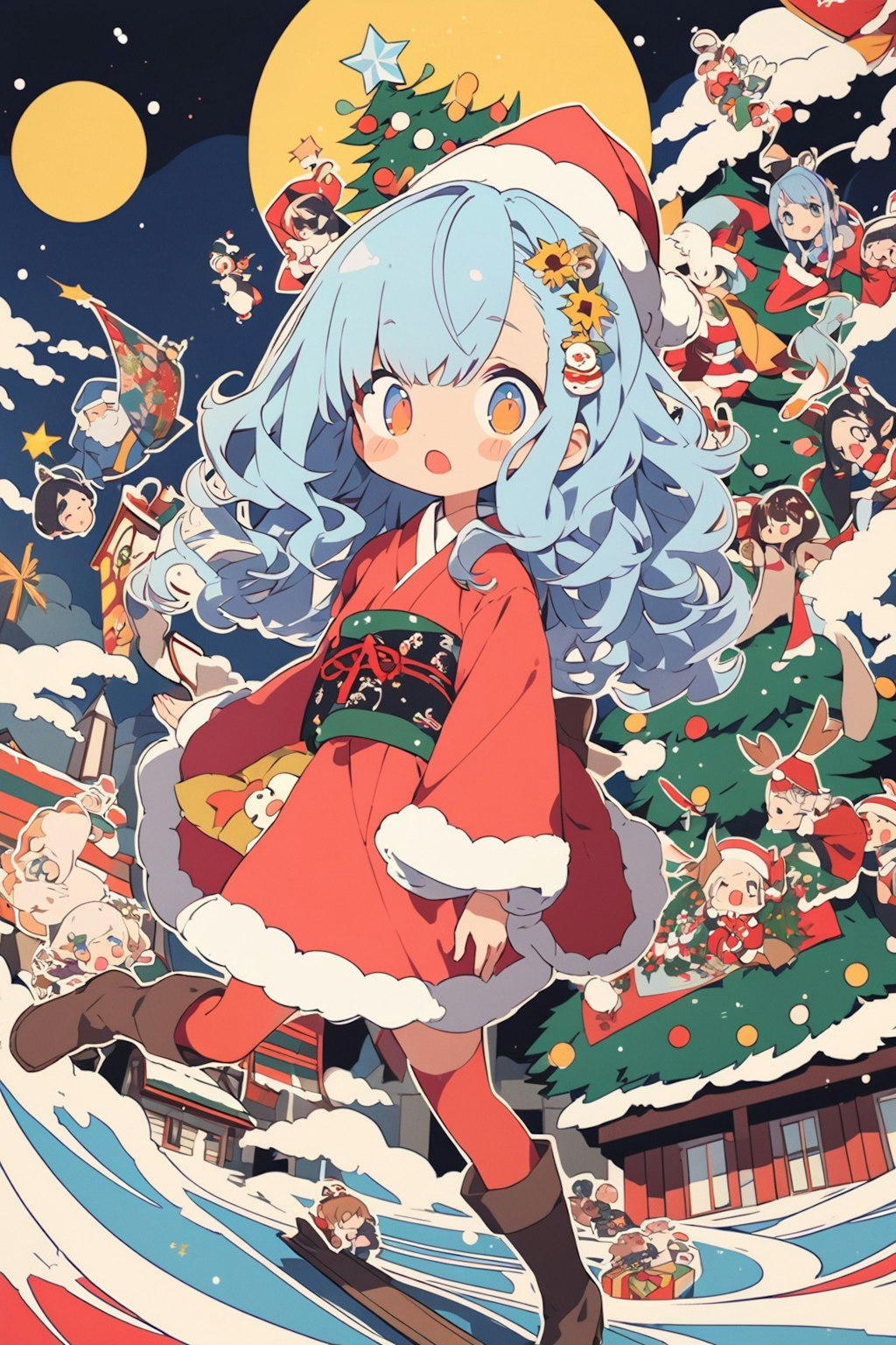 青髪ちゃんの和風クリスマス