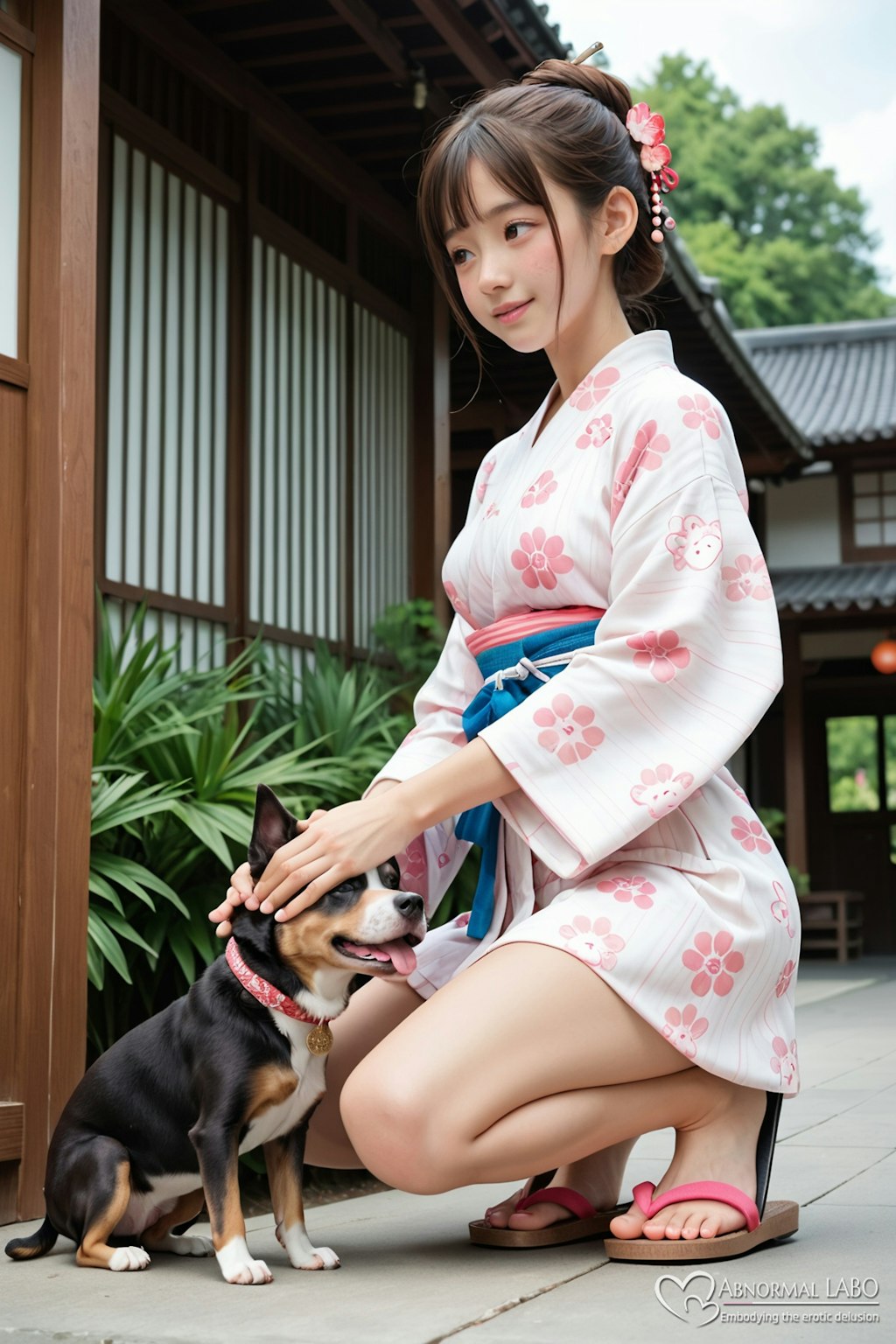 7枚）子犬と夏祭り♡