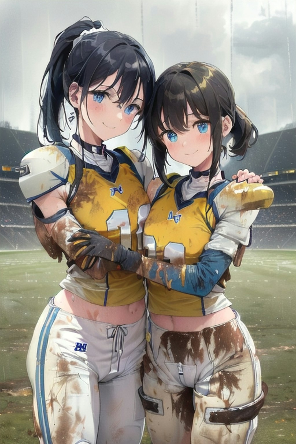 🏈泥まみれの女子アメフト 72