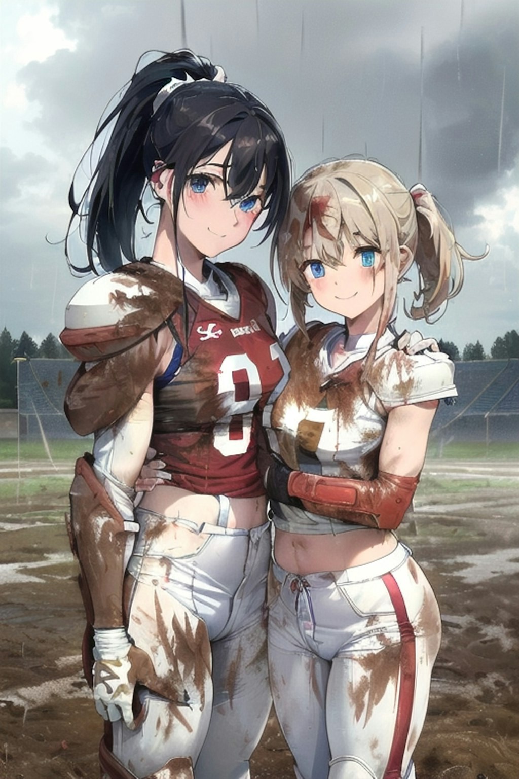 🏈泥まみれの女子アメフト 72