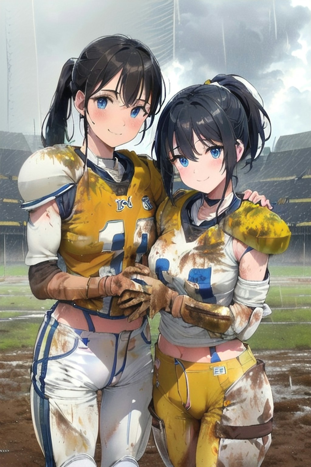 🏈泥まみれの女子アメフト 72