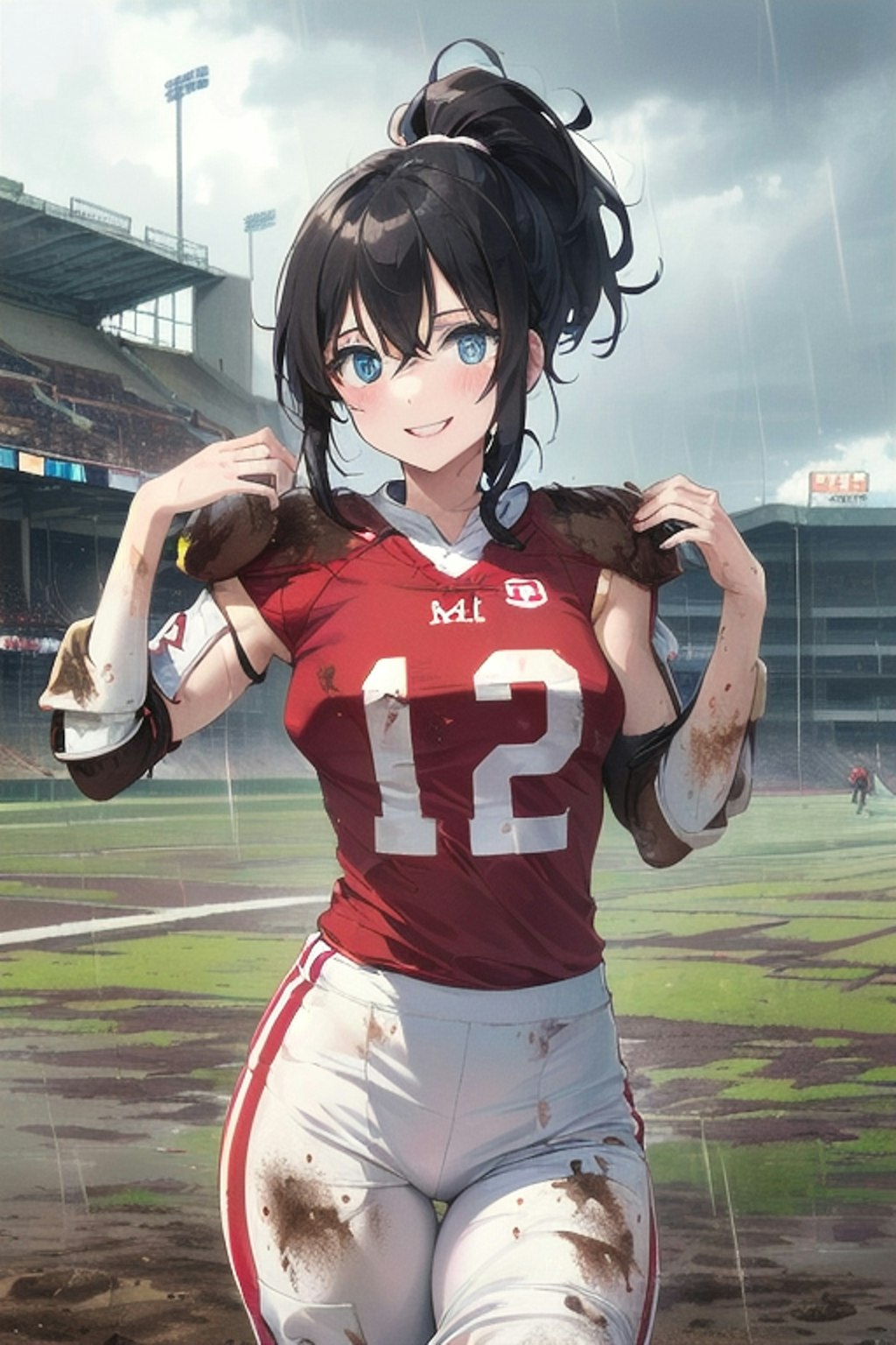 🏈泥まみれの女子アメフト 72