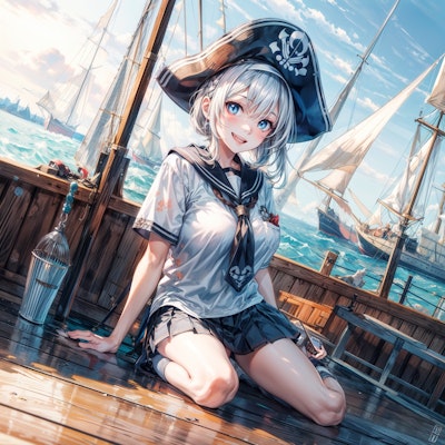 セイラー服と海賊船