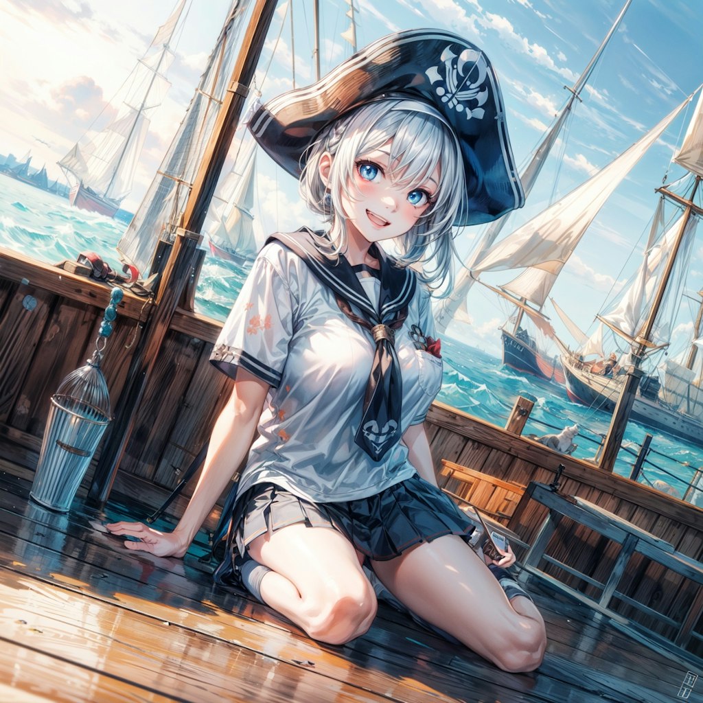 セイラー服と海賊船