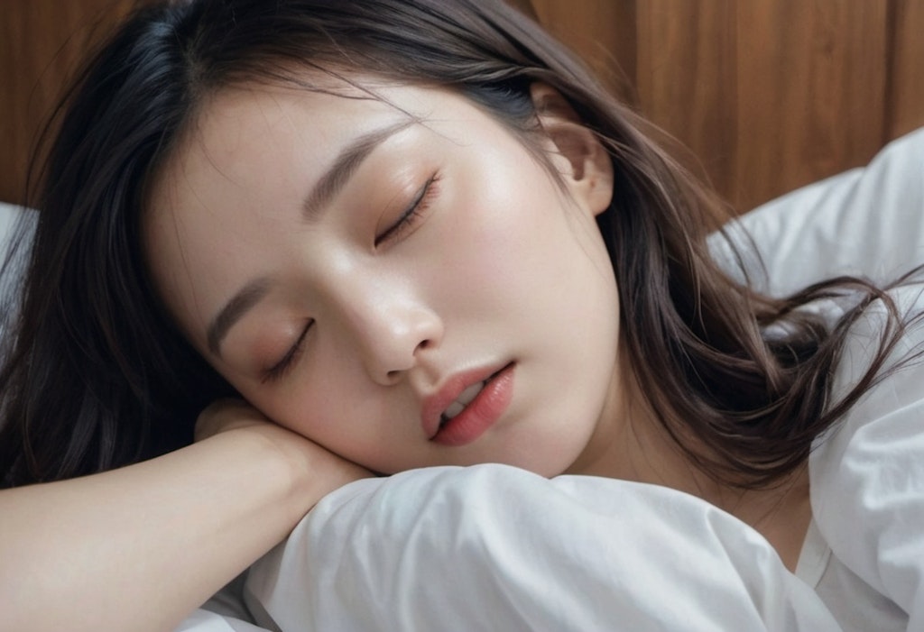 眠気に負けたお姉さん