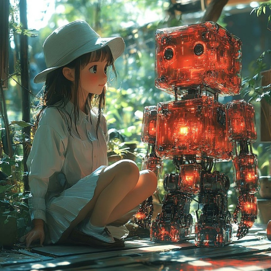 女の子とロボットさん