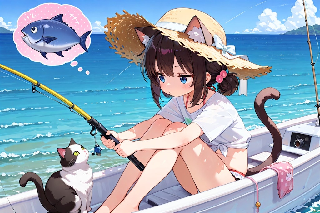 マグロ釣れないかにゃー？