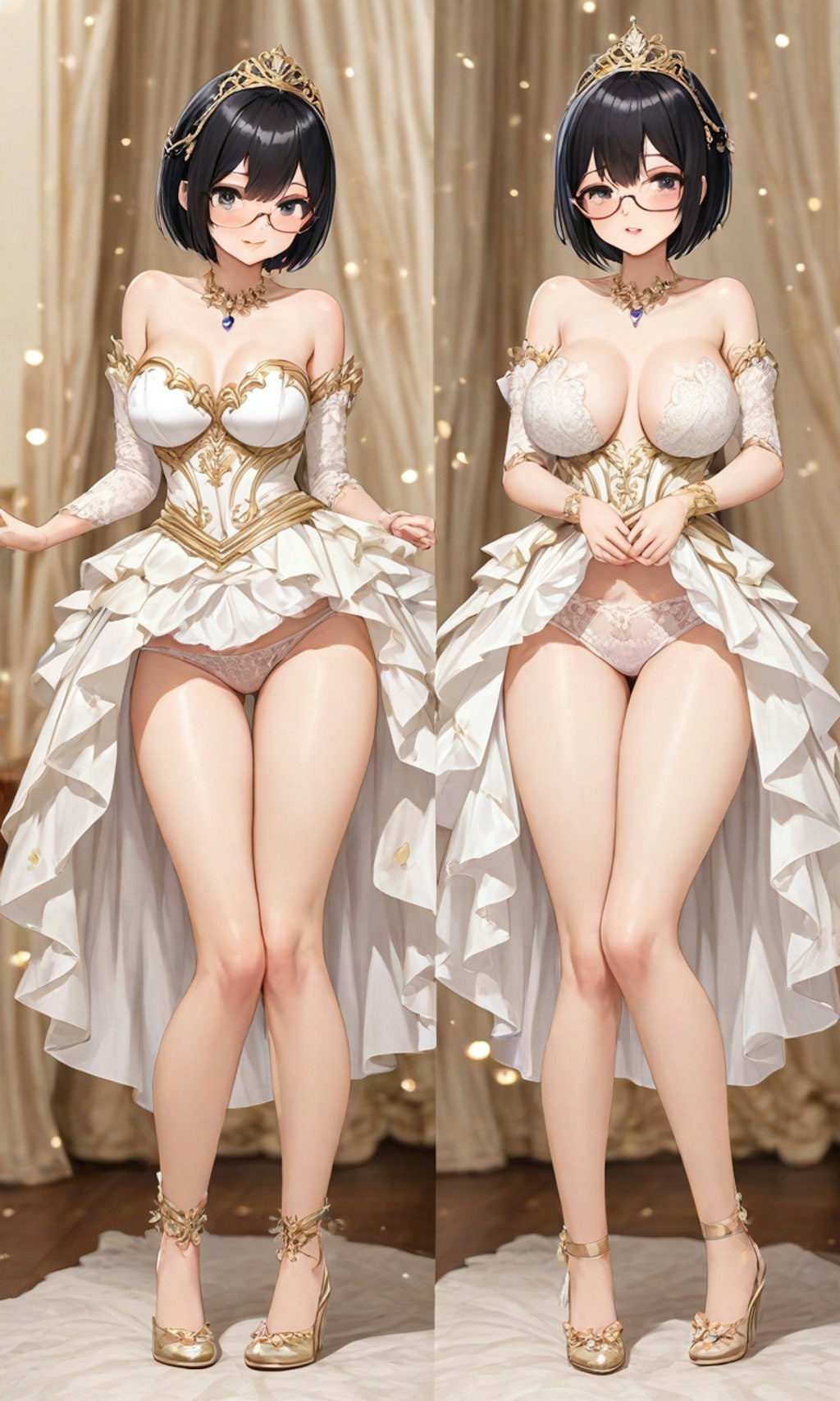 パンチラとお姫様とドレスと眼鏡と