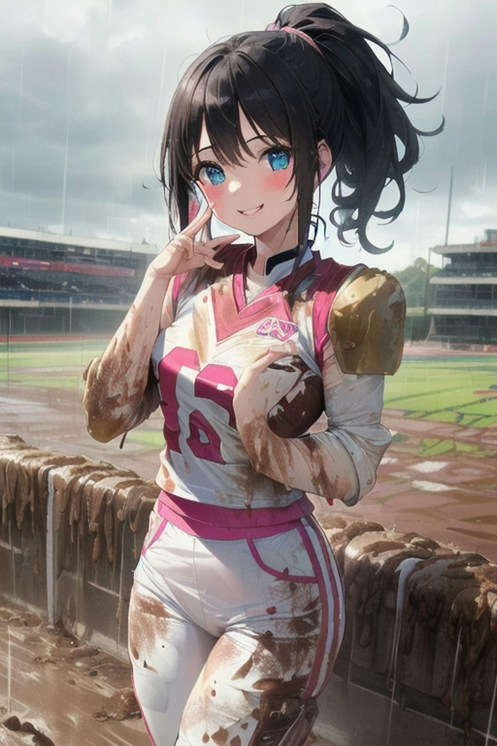 🏈泥まみれの女子アメフト 52