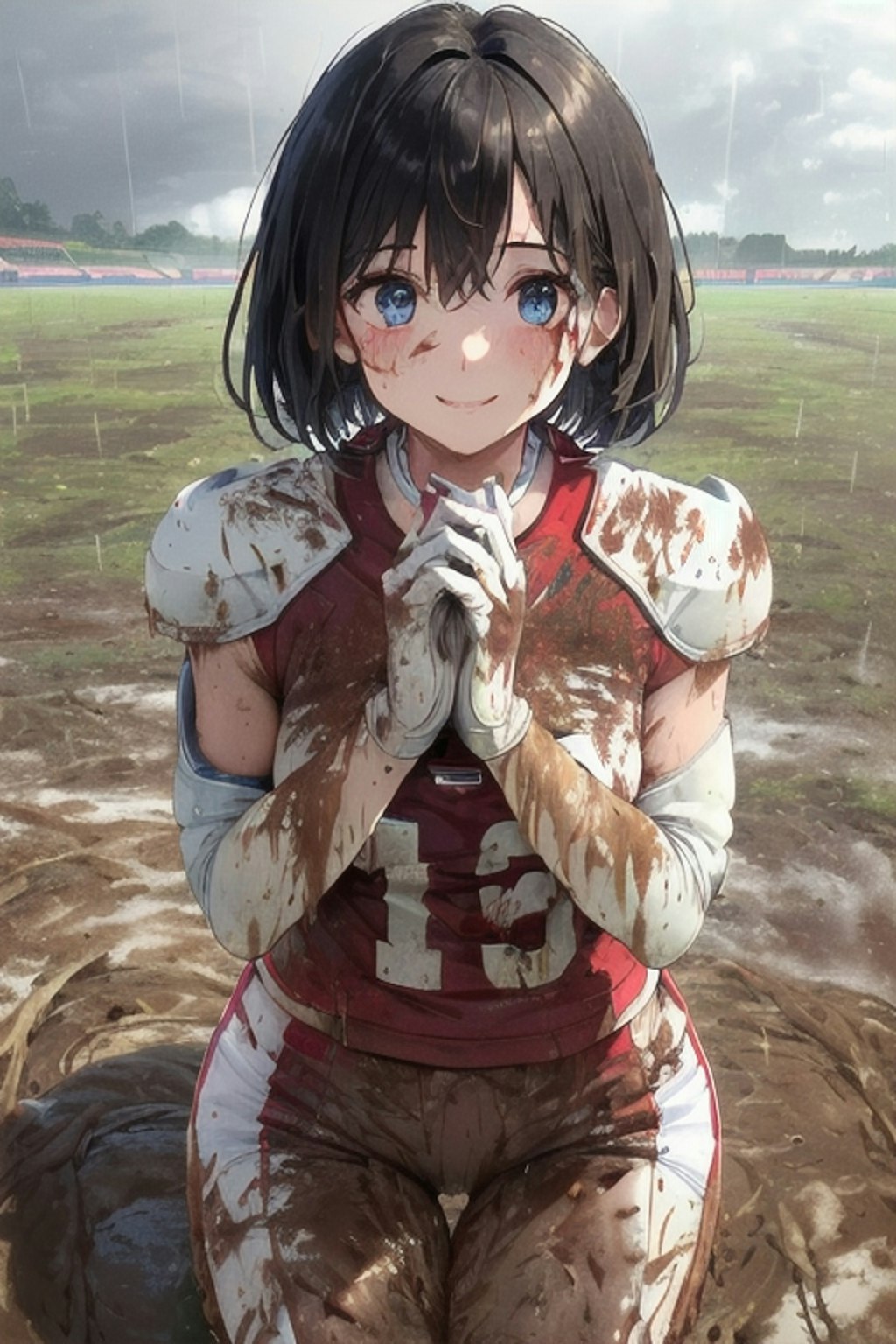 🏈泥まみれの女子アメフト 52