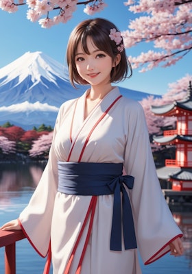 富士と桜と巫女さんと40　20240322