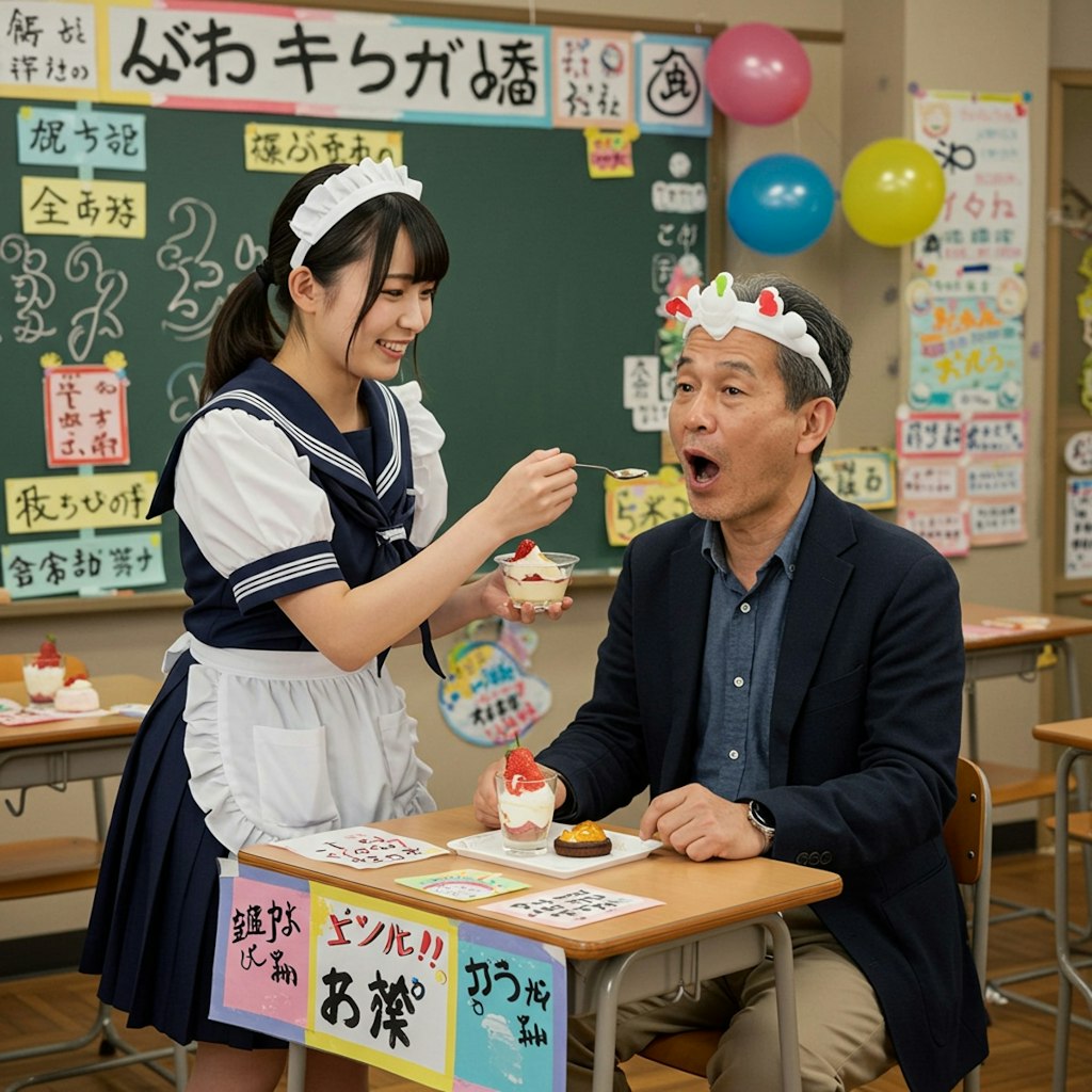 文化祭でメイド喫茶