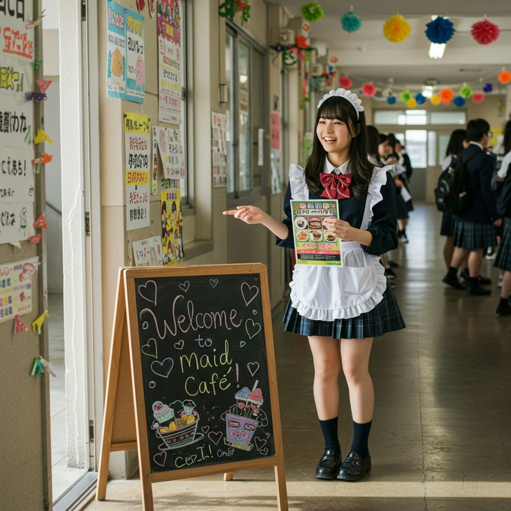 文化祭でメイド喫茶