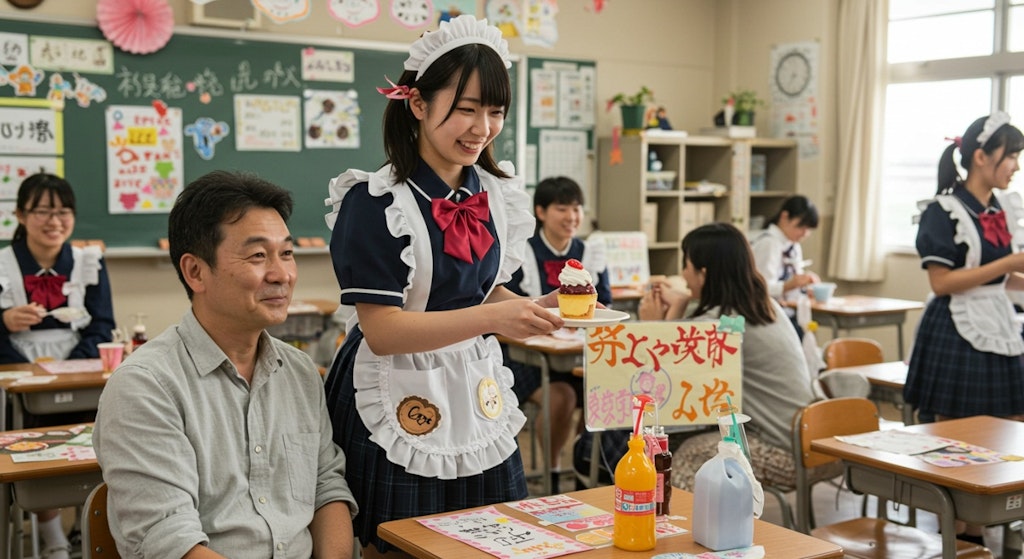 文化祭でメイド喫茶