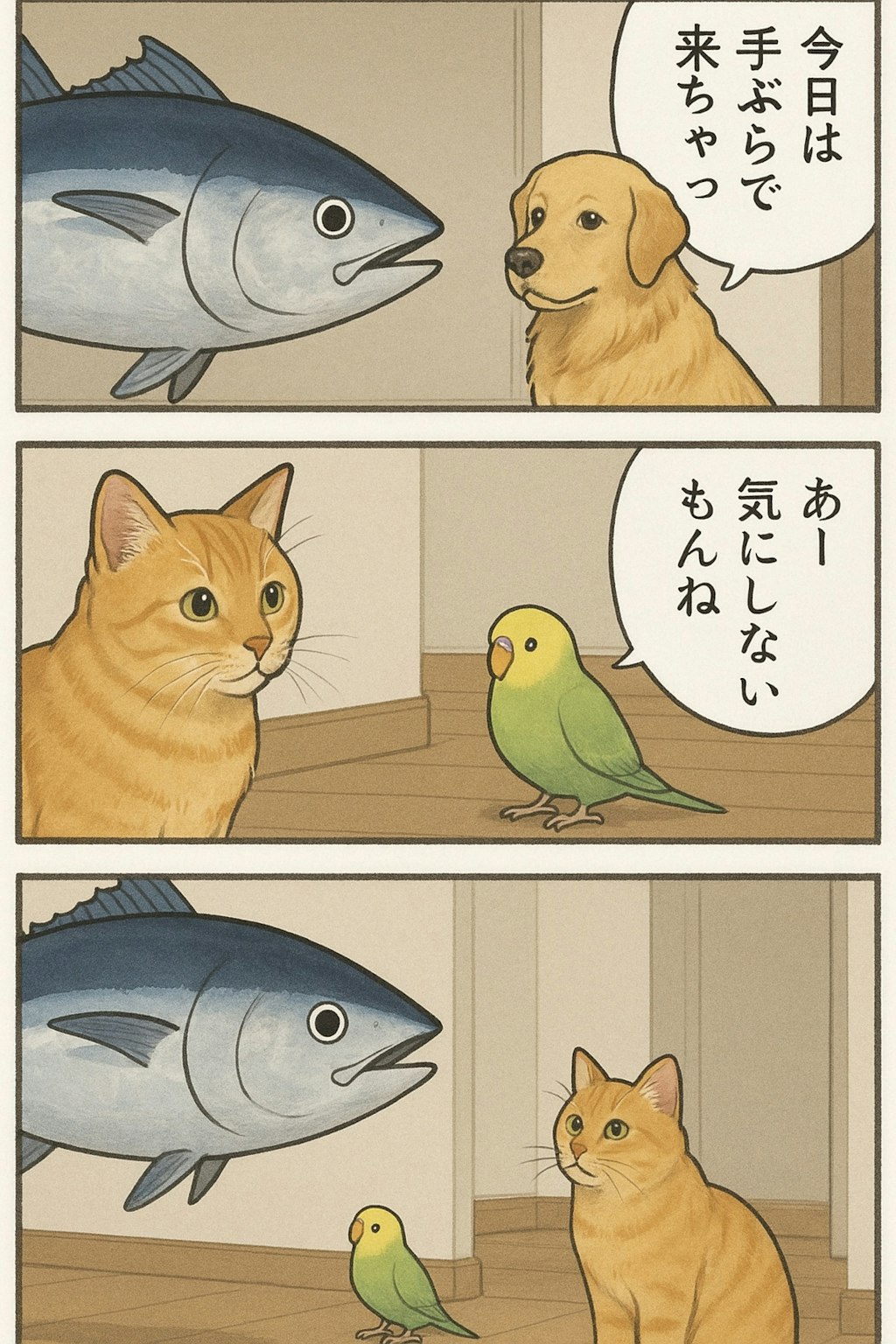 いぬとねこといんこのぼつがぞう