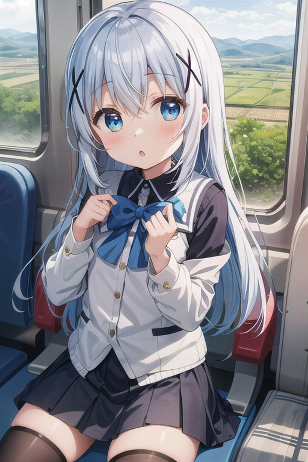 電車内で