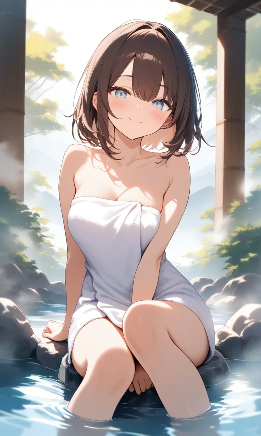 ユズキ💕の温泉♨️に入浴中😍💞
