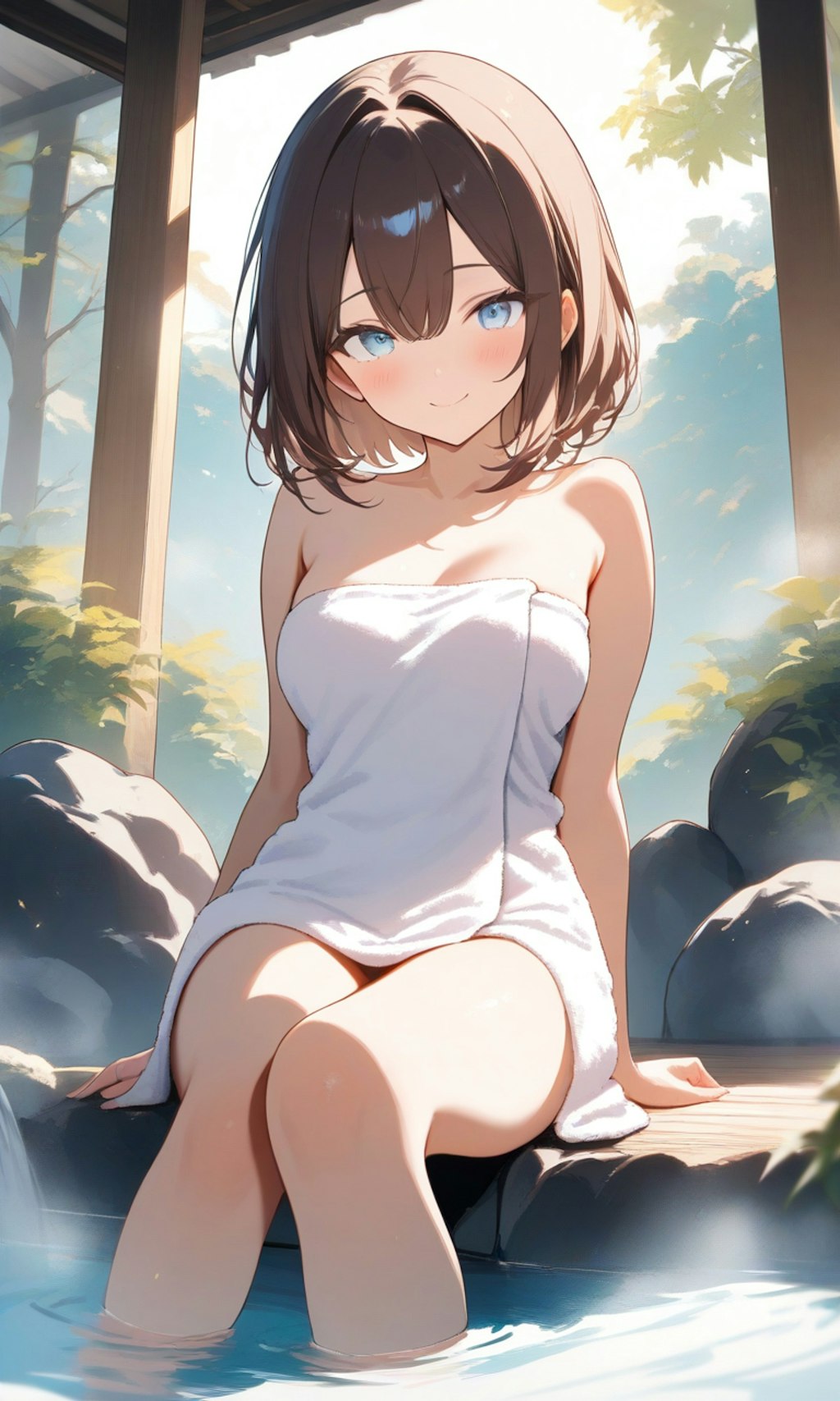 ユズキ💕の温泉♨️に入浴中😍💞
