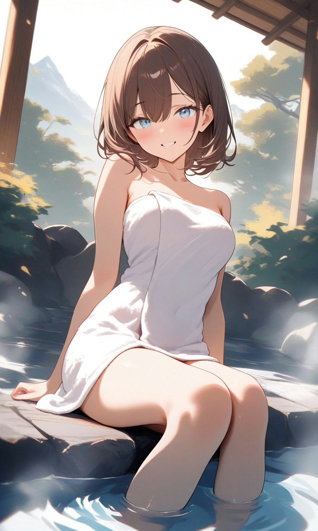 ユズキ💕の温泉♨️に入浴中😍💞