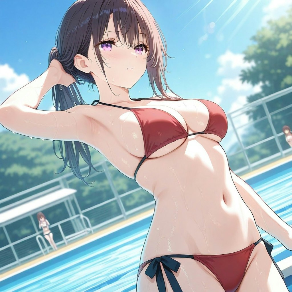 ポニテ紐ビキニさん