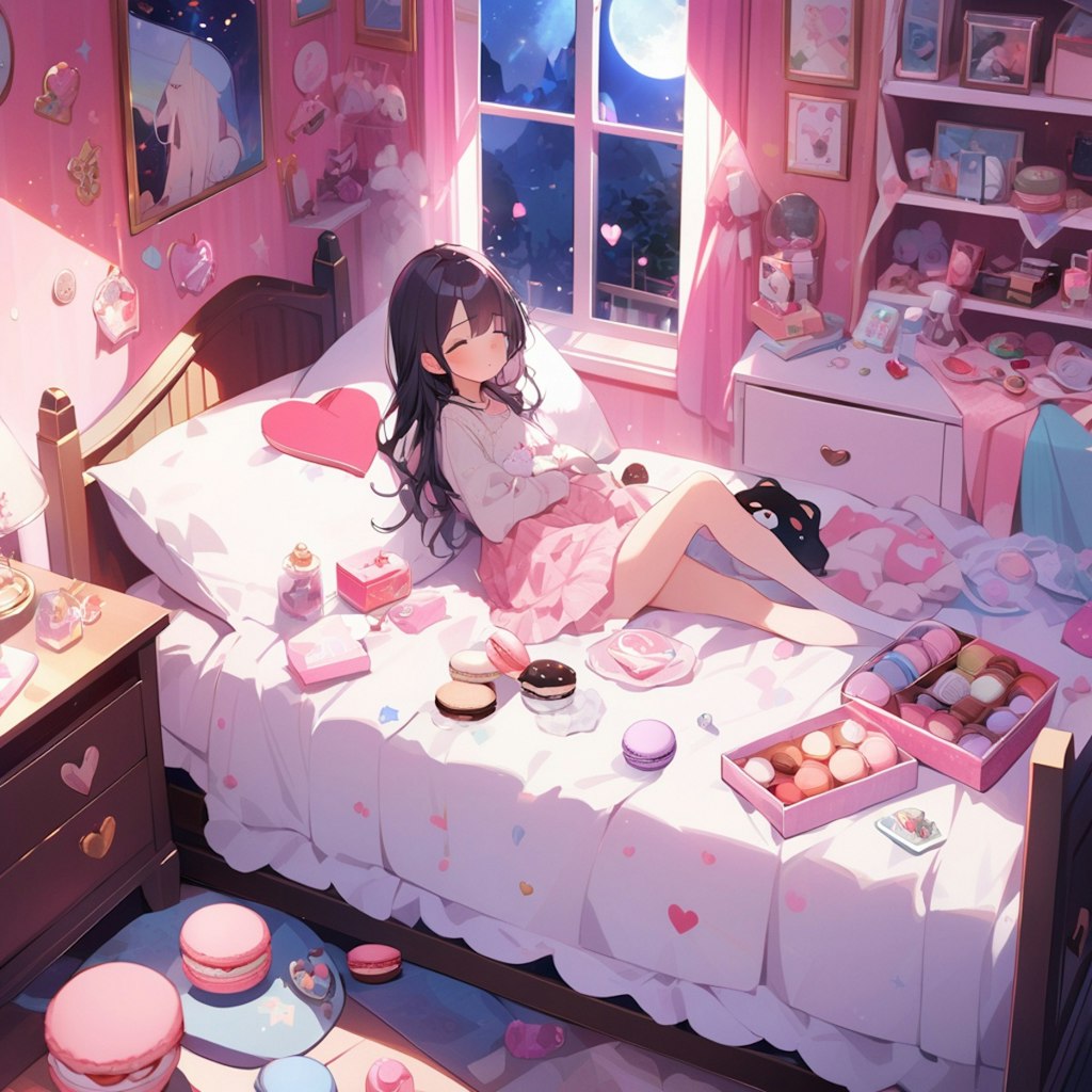 kawaii bed room