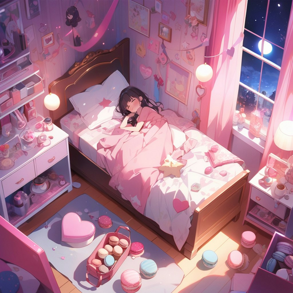 kawaii bed room