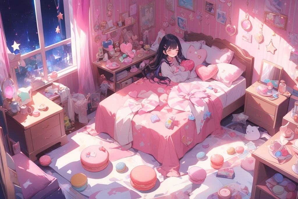 kawaii bed room