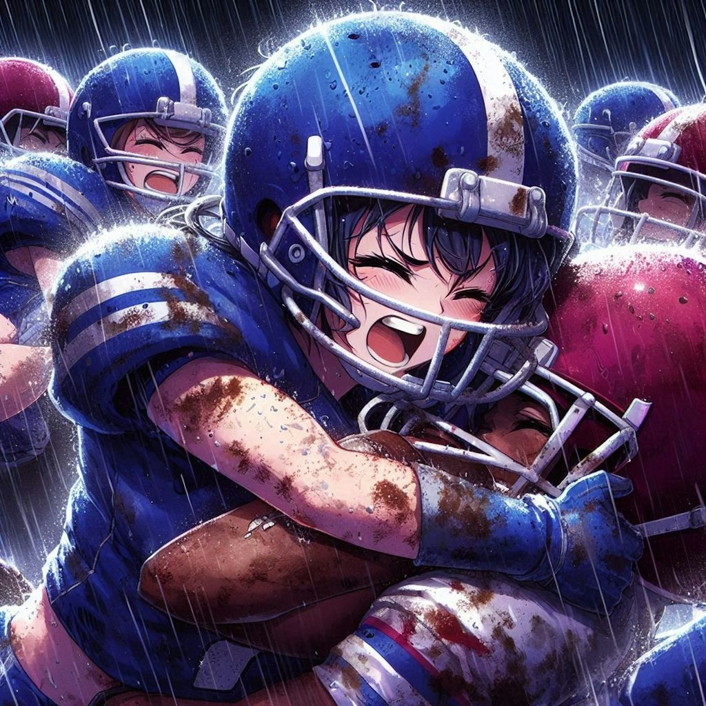 🏈泥まみれの女子アメフト 109