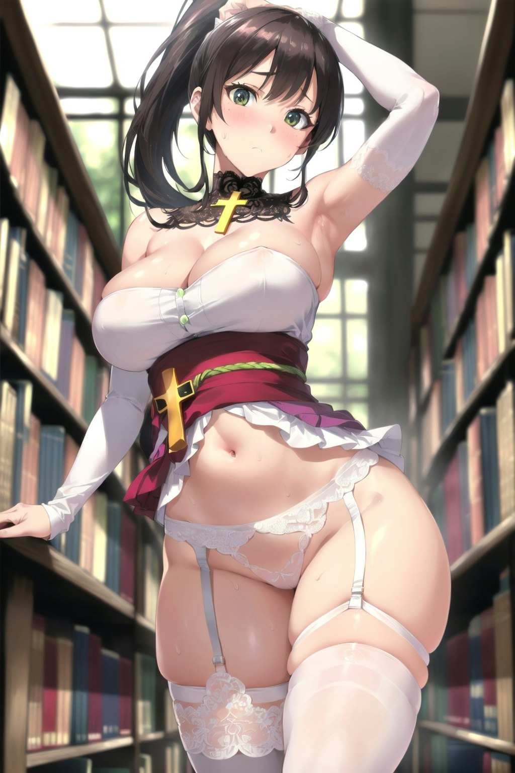 人妻М　図書館で個撮2