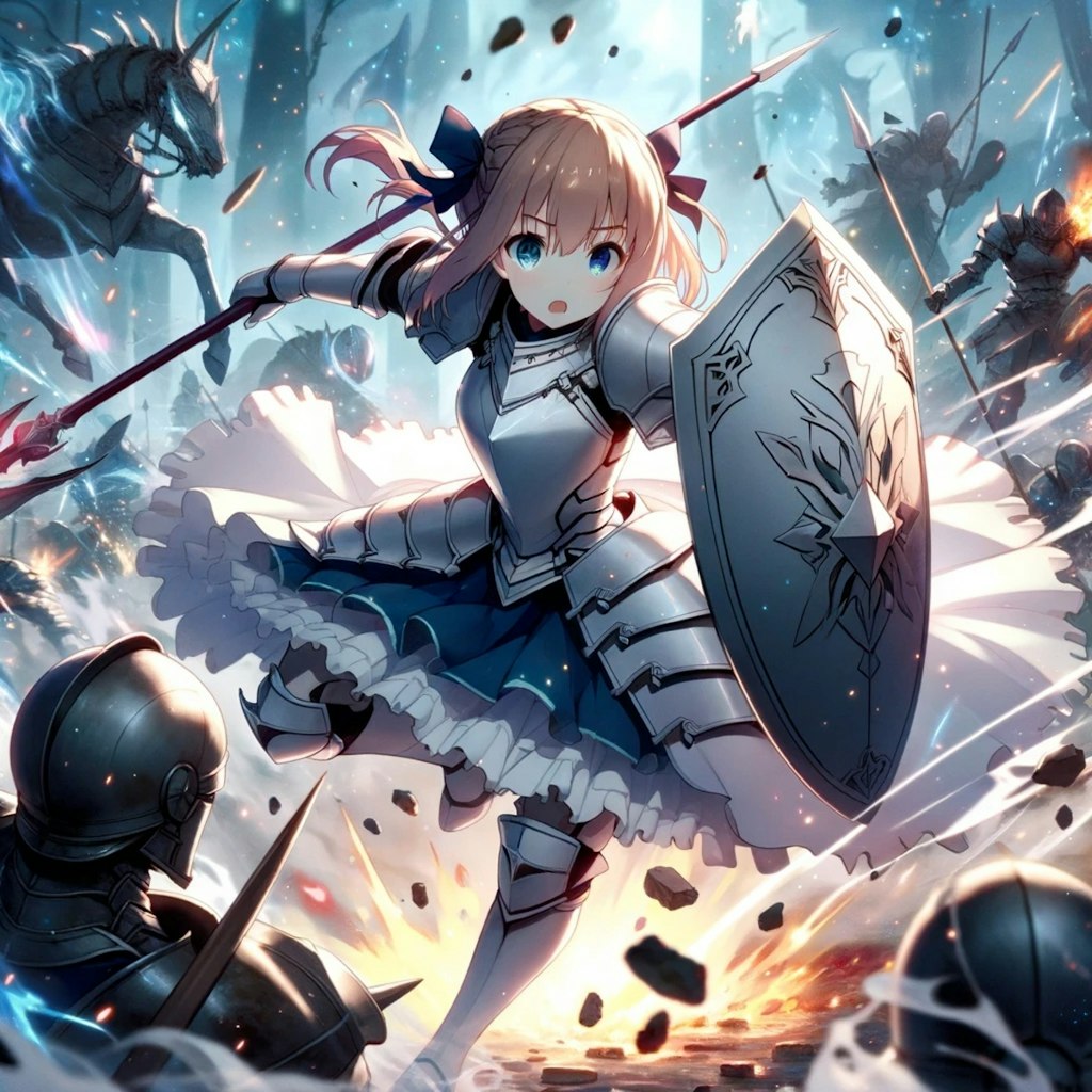 戦いに挑む美少女